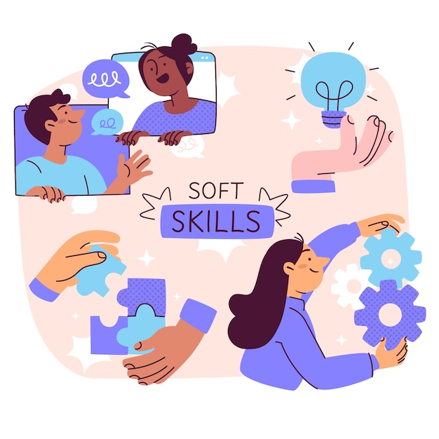 Free Vector soft skills concept illustration