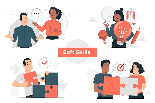 Soft skills  concept illustration