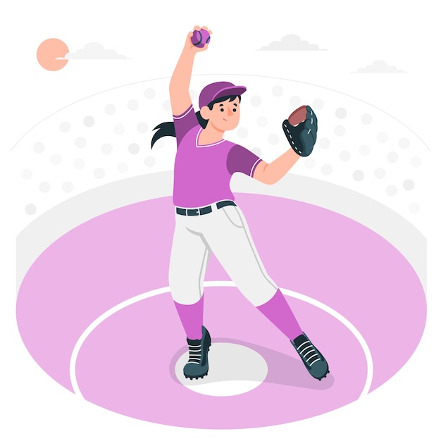 Free Vector softball concept illustration