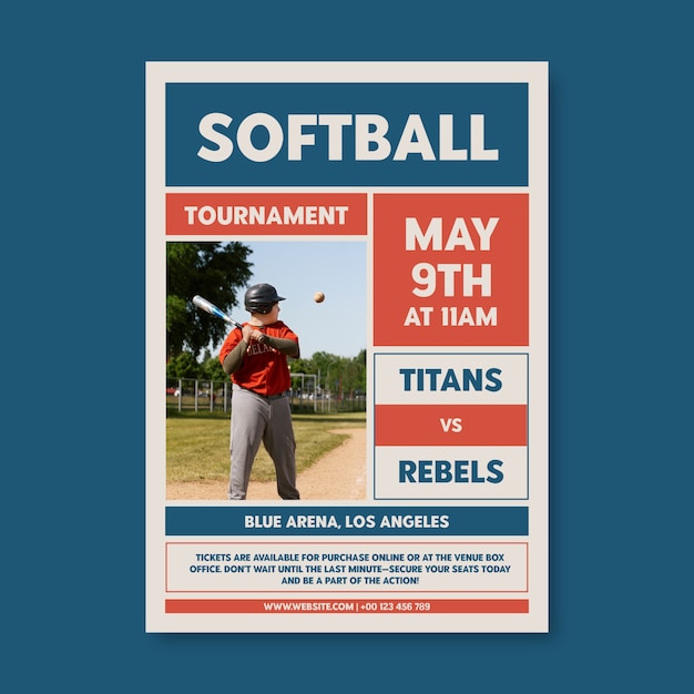 Softball flyer template