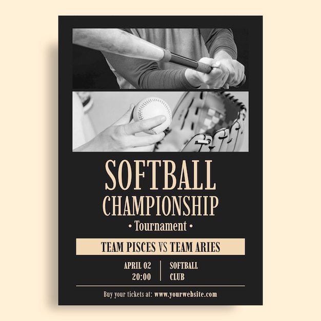 Softball flyer template