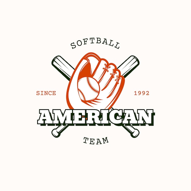 Softball logo design