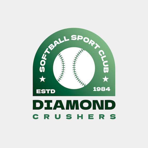 Softball logo design