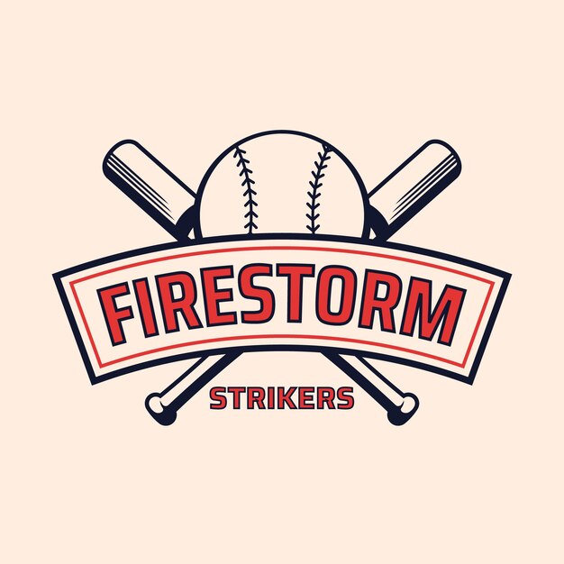 Free Vector softball logo design