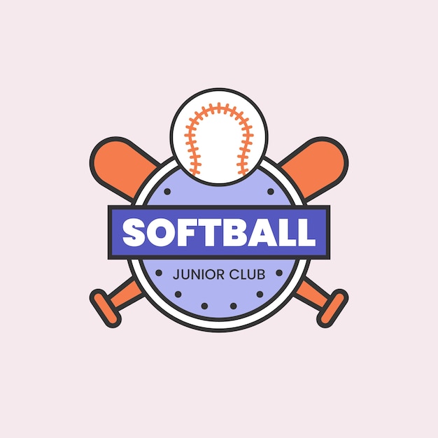 Softball logo design