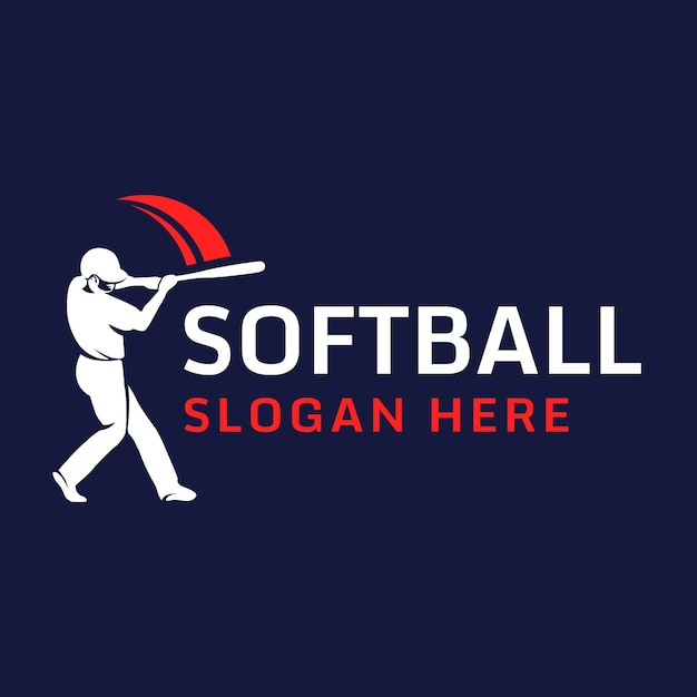 Free Vector softball logo design