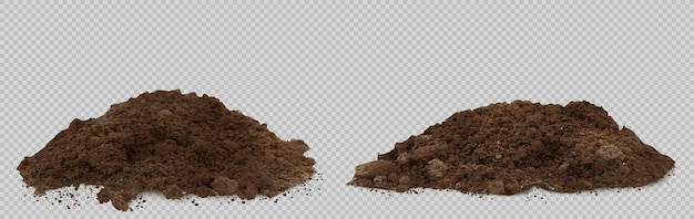 Free Vector soil pile dirt mud or compost mound