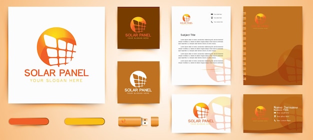 Solar logo and business branding template Designs Inspiration Isolated on White Background