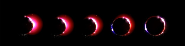 Free Vector solar or moon eclipse sprite sheet