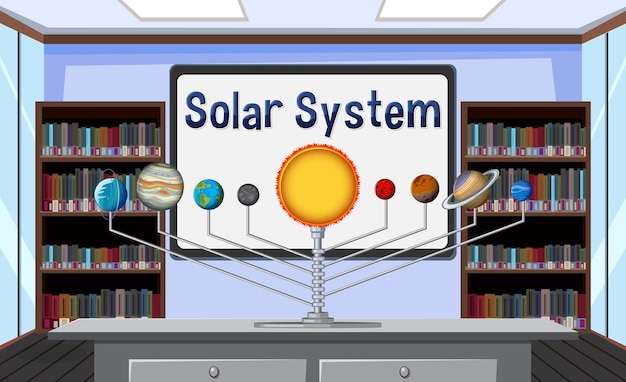 Free Vector solar system classroom template