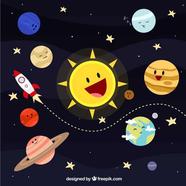 Solar system illustration