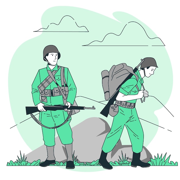 Soldiers concept illustration