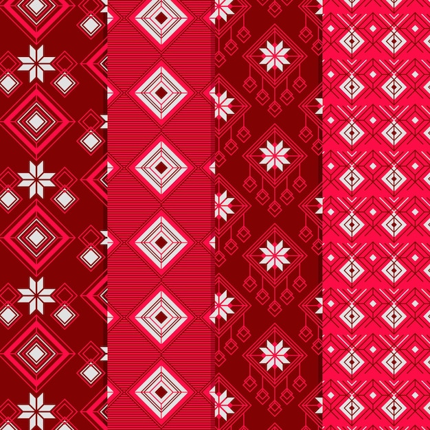 Free Vector songket pattern collection