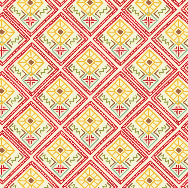 Free vector songket pattern with decorative shapes