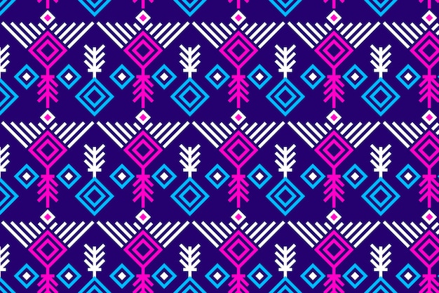 Songket seamless pattern vivid violet and pink