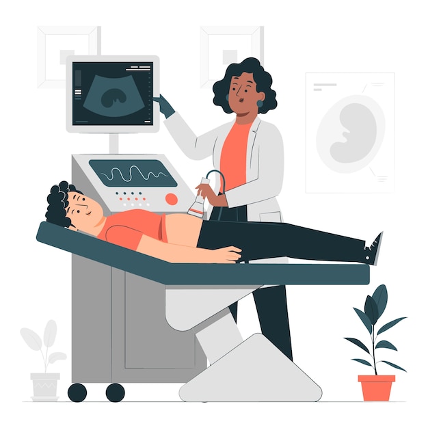 Sonography concept illustration