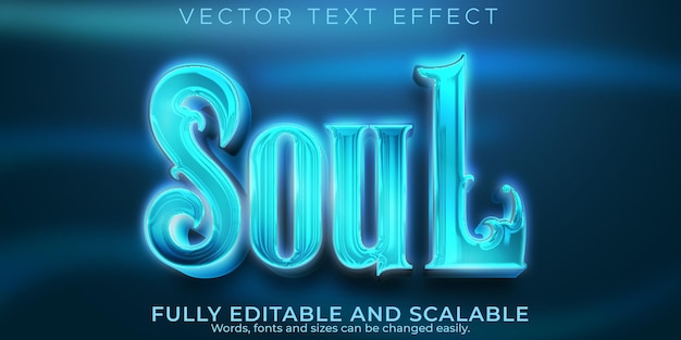 Soul ghost text effect, editable ocean and spirit text style