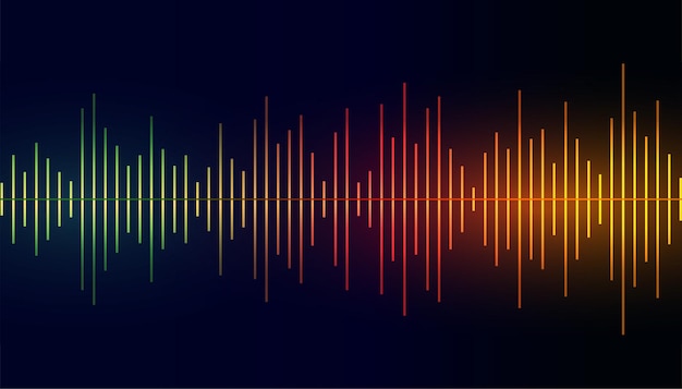 Sound frequency equalizer colorful background