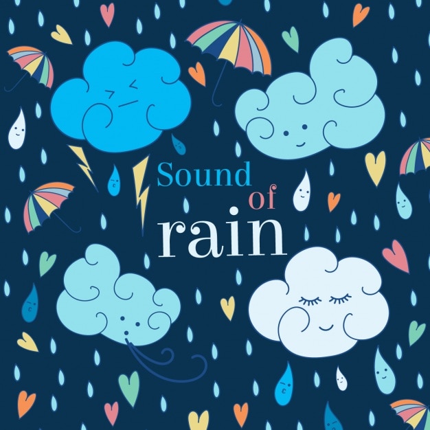 Free Vector sound of rain background