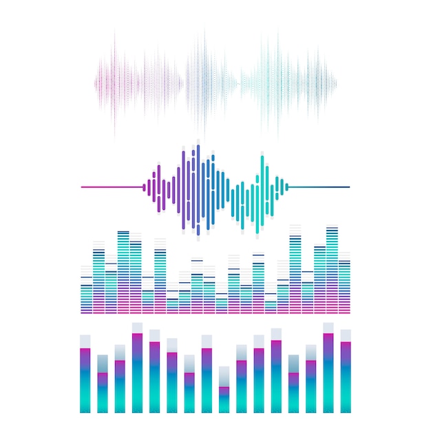 Sound wave equalizer set