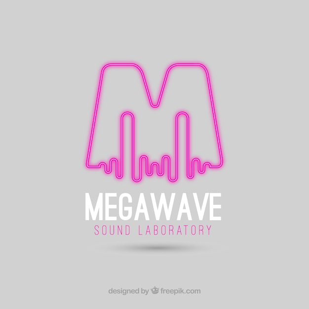 Free Vector sound wave logo 