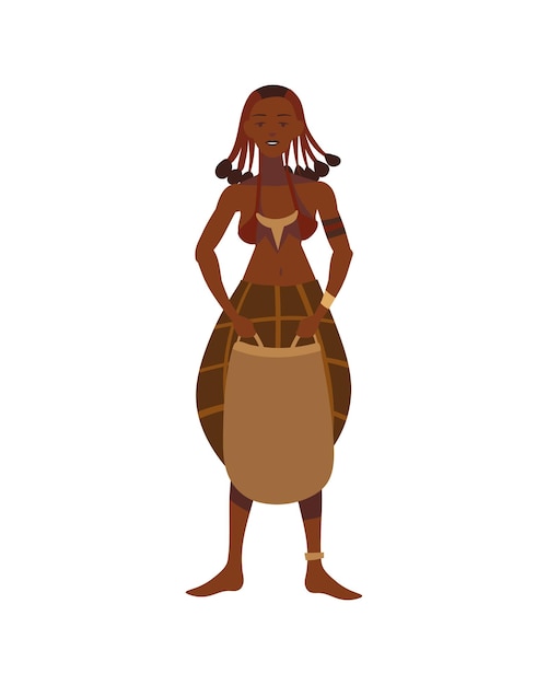 Free Vector south africa woman with basket