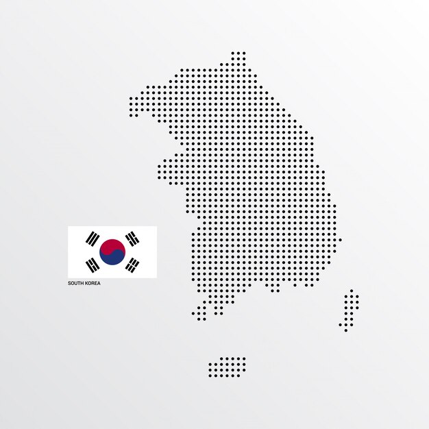 South Korea Map design 