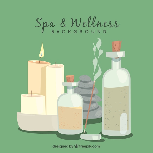 Spa background in flat design