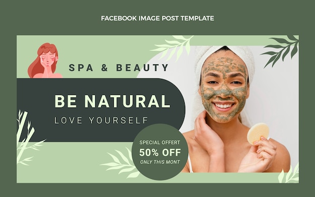 Spa and beauty facebook post template