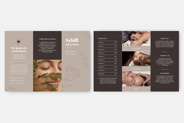 Spa brochure design template