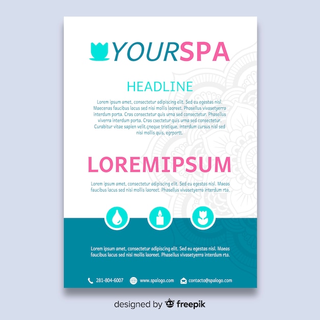 Free Vector spa brochure