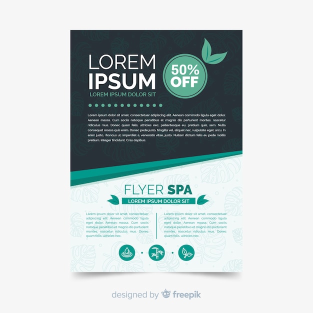 Free Vector spa brochure