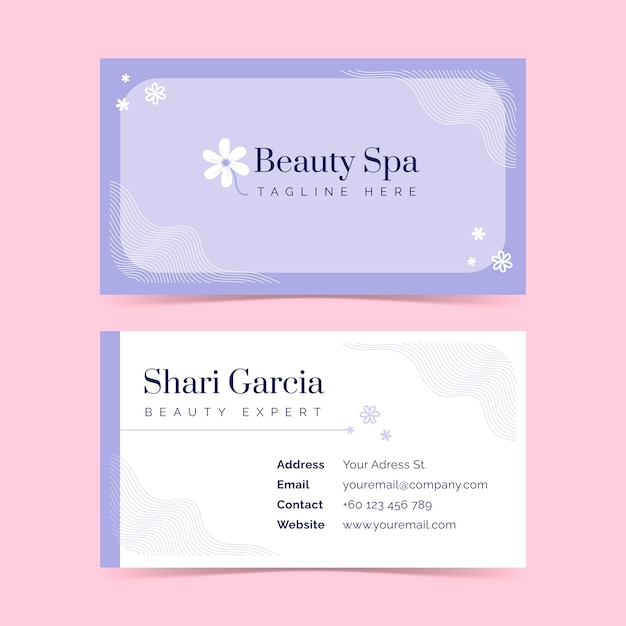 Spa business card template