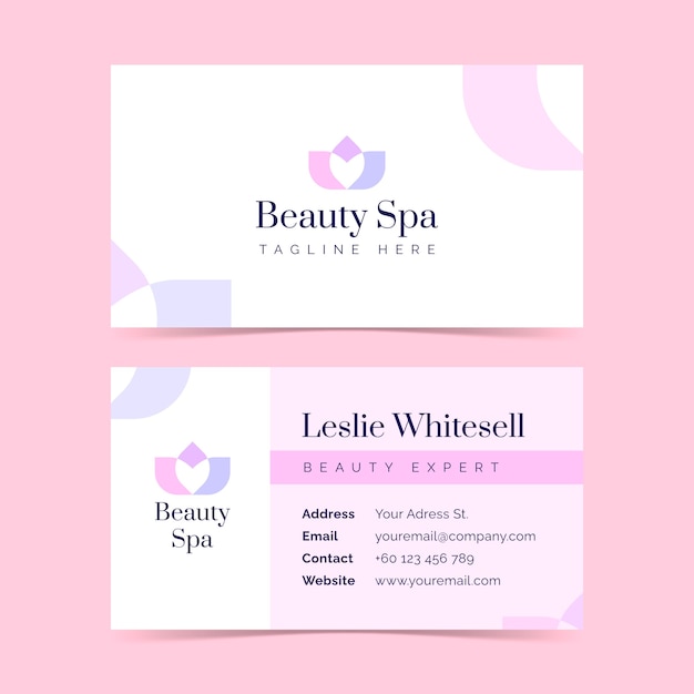 Spa business card template