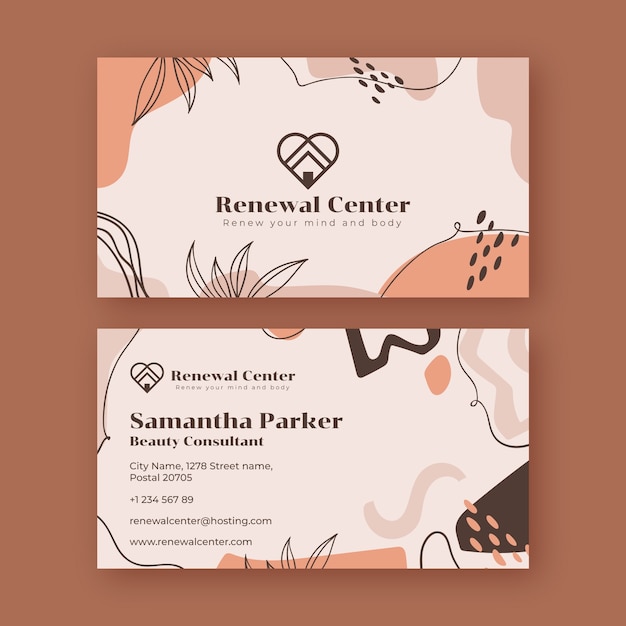 Spa business card template