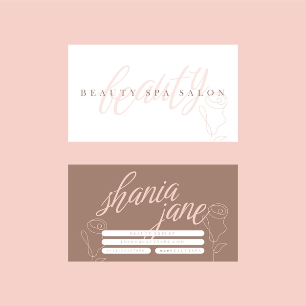 Spa business card template