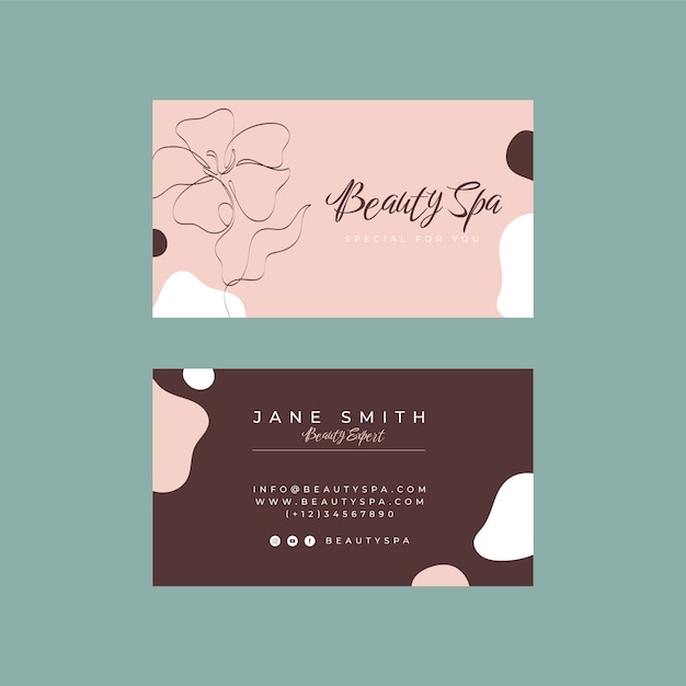 Spa business card template