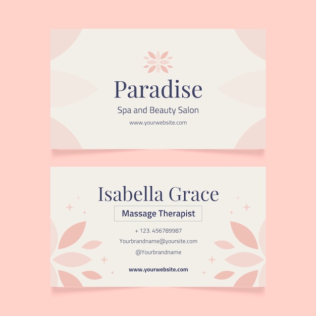 Spa business card template