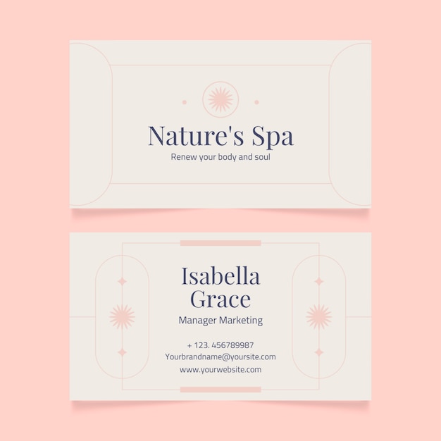 Spa business card template