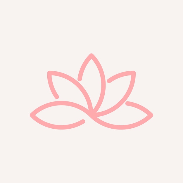 Free vector spa business logo  lotus icon design