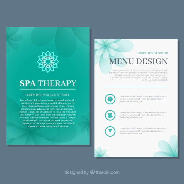 Spa center price list template