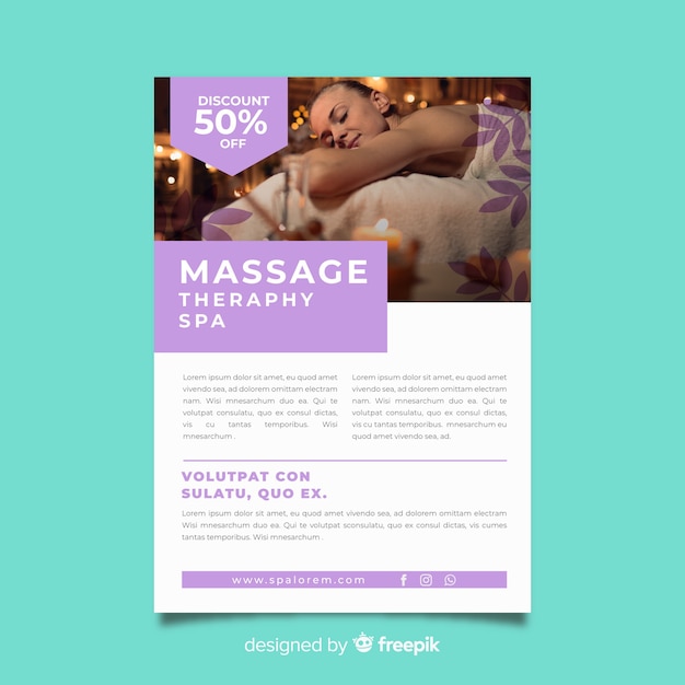 Free Vector spa flyer template