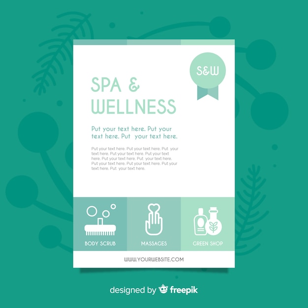 Free Vector spa flyer template