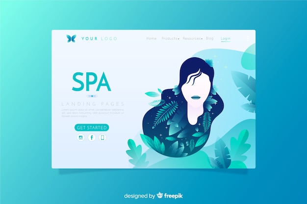 Spa landing page