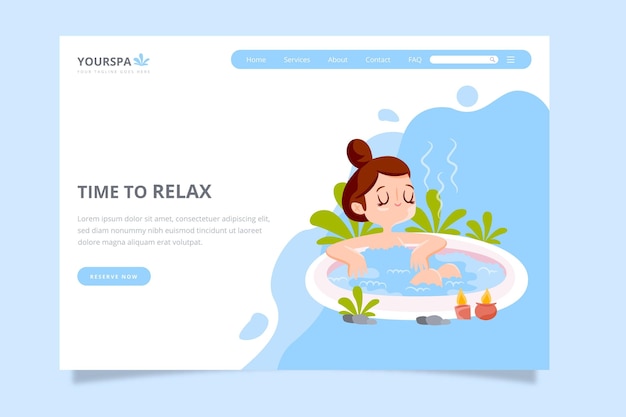 Spa landing page