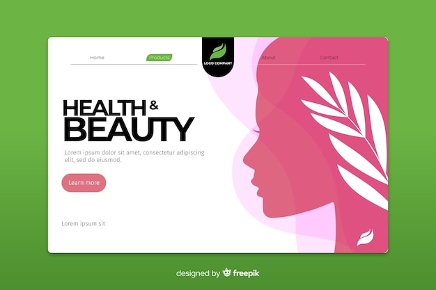 Free Vector spa landing page