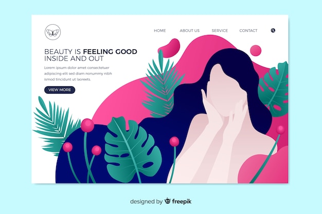 Free Vector spa landing page