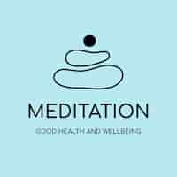 Free vector spa logo template, health & wellness business branding design vector, meditation text