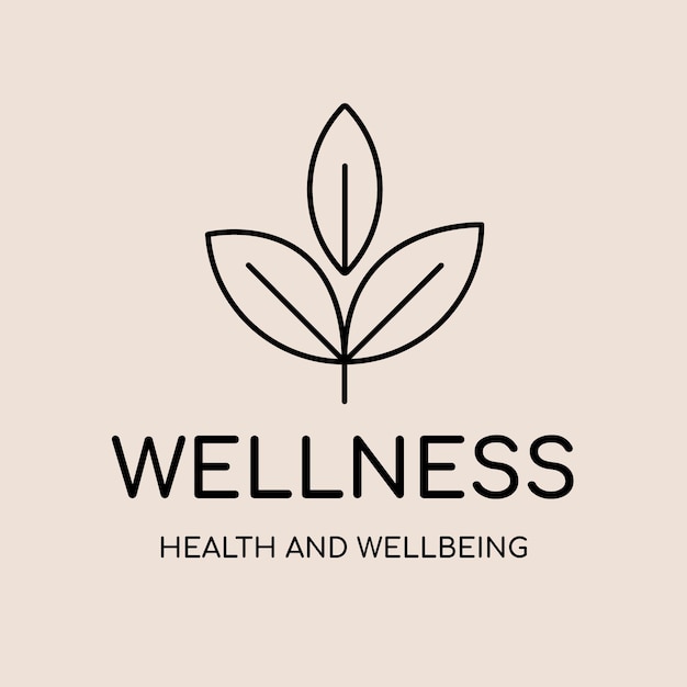 Free Vector spa logo template, health &amp; wellness business branding design vector, wellness text