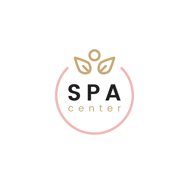 Spa a nd wellness center logo vector